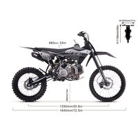 Moteur TURRUT X4 W190 4 temps, moto tout-terrain, Pitbike 190cc, Dirt Bike Pit Bike 190cc, Moto Cross
