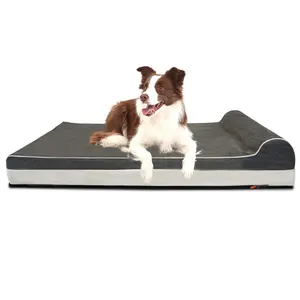 Fourniture d'usine lit pour chien imperméable pour grand chien ODM Xxl lit orthopédique de luxe en mousse à mémoire de forme pour chien