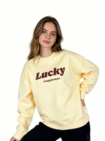 Sweat-shirt pour femme de haute qualité avec logo personnalisé, jaune citron, tissé régulier, épais, pull-over d'hiver, prix d'usine ODM, fournisseur