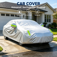 Housse de voiture de luxe en tissu Oxford résistant à l'eau pour l'extérieur, protection UV, anti-rayures, isolation solaire, protège la peinture de la voiture