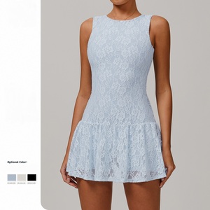 Pakaian olahraga wanita, 2025 renda elegan bersirkulasi dua dalam satu pakaian olahraga Golf pakaian tenis seksi dengan celana pendek - Product Image 1