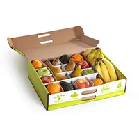 Caixa de papel embalagem de frutas para superfícies, venda personalizada de alimentos frescos, papelão, caixas de papel cordado para apple cherry pacote