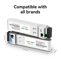 GANTEC SFP + 10G Módulo óptico BIDI Equipo de fibra única de modo único de grado comercial para WiFi 5G 4G 3G Rango de 20km