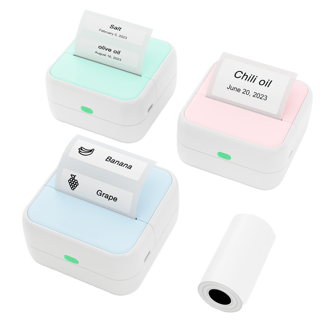 Mini Portable OEM Thermal Label Printer Pocket-Sized USB Interface 1200mAh Battery 200dpi 57x30mm Paper Label Stock 1-Year