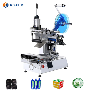 Xách tay nhãn hiệu máy dán nhãn chai vuông chai phẳng bán tự động máy dán nhãn Sticker labelling máy - Product Image 1