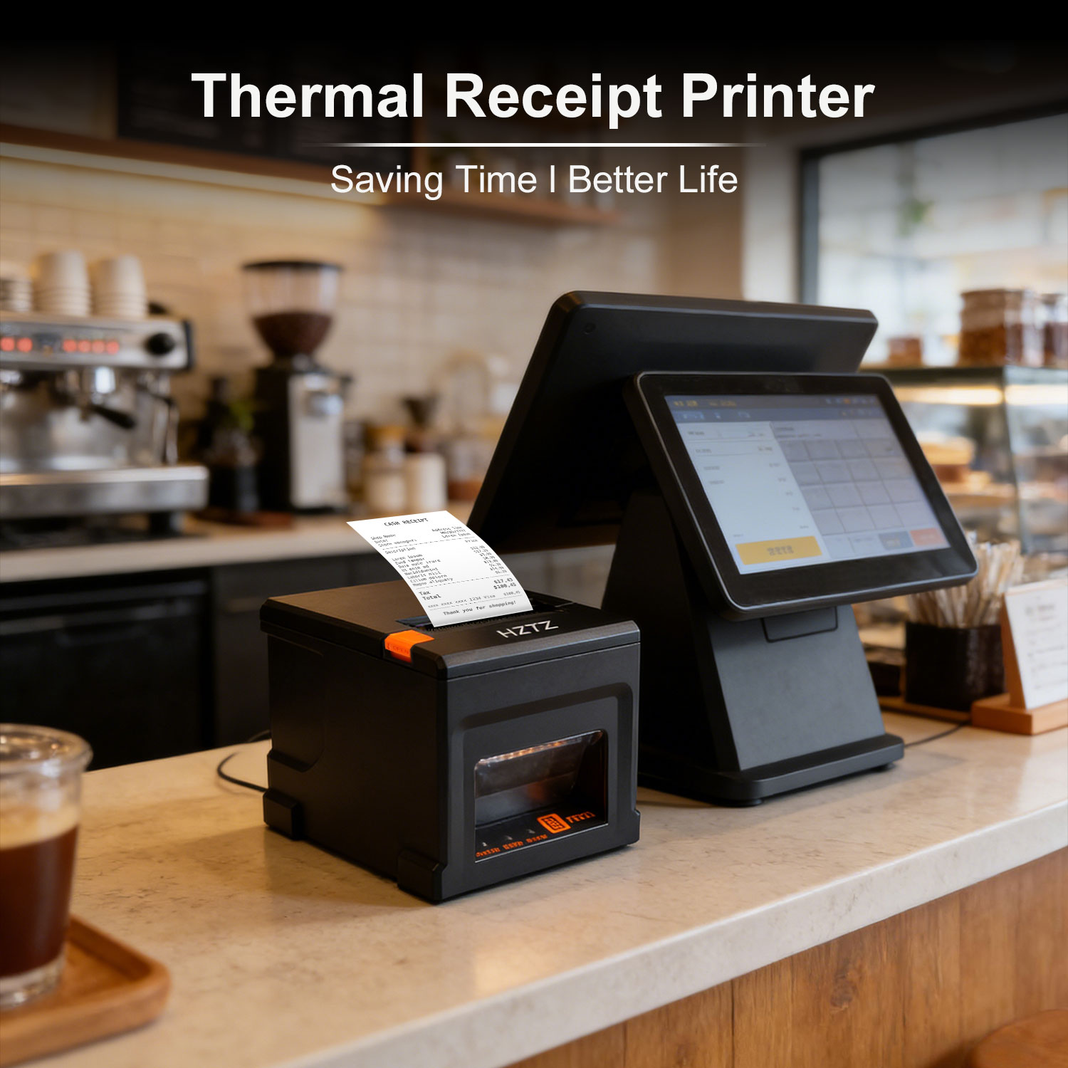 HZTZ 80mm Thermal Receipt Printer - Efficient POS Solution