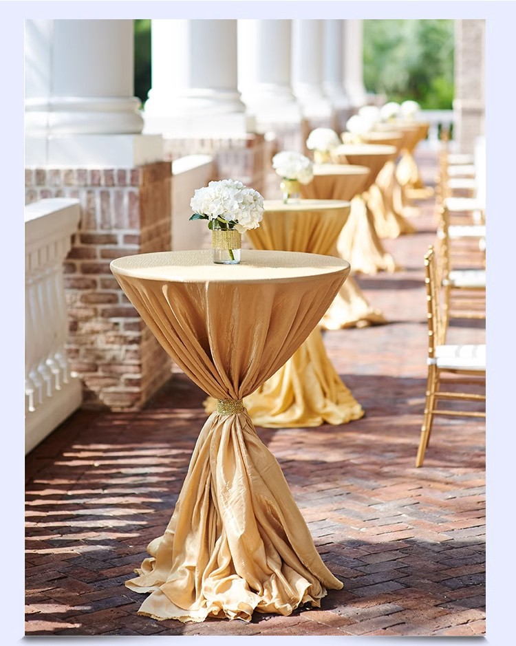 Tablecloth satin round solid color fabric glossy drape good tablecloth suitable for wedding arrangement