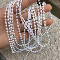 Chaîne DIY faite à la main, perles demi-face ABS nacrées de 4 mm, accessoire de décoration en gros pour robes de soirée et cheongsam
