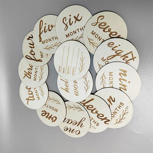 Carta di annuncio nascita del neonato TK carte pietra miliare del bambino in legno stagionali blocchi di carta di legno uso quotidiano - Product Image 2