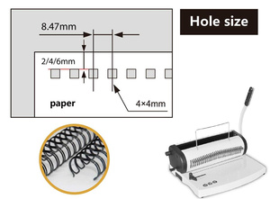Máquina de encuadernación de alambre de doble bucle, tamaño A4, 3:1, manual, para uso en oficina, perforadora de papel y máquina de encuadernación de alambre, 2025 nuevo - Product Image 4