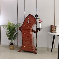 Armoire de Rangement en Bois 142x72cm, Style Usine, Luxe Léger, Moderne, Table d'Appoint de Salon, Commodes à Cinq Tiroirs, Dropshipping