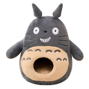 Kapibara Winter Warm Vier Seizoenen Universeel Gesloten Kattenbed <span class=keywords><strong>Totoro</strong></span> Agaro Cartoon Effen Patroon Ademende Stoffen Bedden Voor Huisdieren - Product Image 1