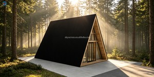 <span class=keywords><strong>Casa</strong></span> Prefabricada Moderna <span class=keywords><strong>en</strong></span> Forma <span class=keywords><strong>de</strong></span> A con Extensión Lateral Triangular, Cabaña Pequeña para Resort y Camping - Product Image 3