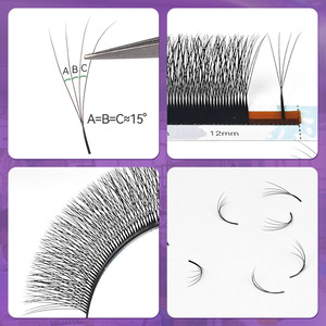 Extensions de <span class=keywords><strong>cils</strong></span> 3D 4D 5D en forme de W, U, Clover, Y, 0,07 mm, double pointe, éventails préfabriqués C D, extensions de <span class=keywords><strong>cils</strong></span> marque privée - Product Image 2