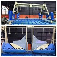 Manège à balançoire double pour 16 personnes, équipement d'amusement en acier et fibre de verre, puissance 10 kW, couleur et taille personnalisables, design accrocheur avec casque audio intégré