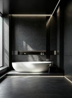 Baignoire autoportante rectangulaire en acrylique avec panneau intelligent, contrôle thermostatique, design moderne, massage à bulles, pour salle de bain intérieure et appartement