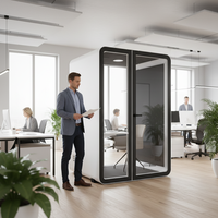 UNIBOOTH Cabines de travail insonorisées modernes, durables et multifonctionnelles, avec rangement, installation rapide, en aluminium de précision, pour atelier à domicile