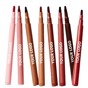 Ensemble de crayons à lèvres et gloss à lèvres en velours mat, aspect minéral naturel, 8 couleurs, anti-bavures, non collant, marque privée - Product Image 1