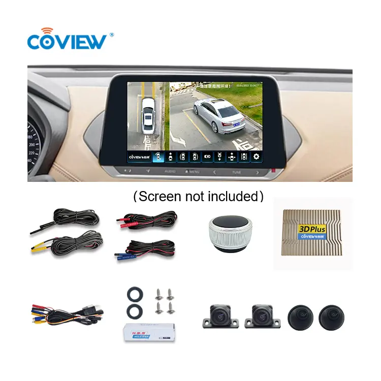 Coview 3D Плюс 360 градусов круговой обзор Автомобильная камера система 4-сторонняя Автомобильная камера заднего вида с ночным видением автомобильная камера