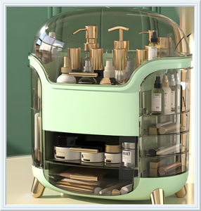 Wholesale Hot Sale Makeup Organizer for Vanity Big Capacity Dustproof Cosmetic Storage Box Jewelry Skincare Display <b>Case</b> with - Product Image 5