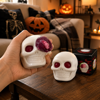 Jouet à presser Crâne d'Halloween pour cadeaux de fête Enfants Adultes Jouet sensoriel anti-stress doux