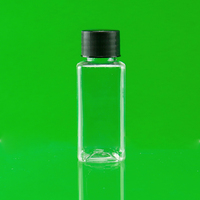 Bouteille PET 30ml Transparente en Plastique pour Jus et Huiles, Contenants Liquides Vides, Bouteilles Rondes Boston avec Bouchons, Emballage Sérigraphiable