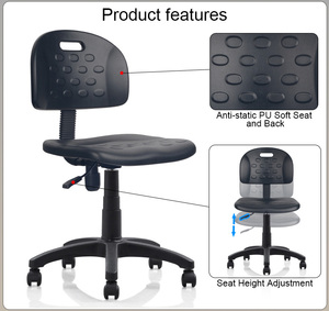 Mobilier multifonctionnel pour laboratoire informatique scolaire Chaise de laboratoire ESD réglable et antistatique pour le personnel de <span class=keywords><strong>bureau</strong></span> - Product Image 2