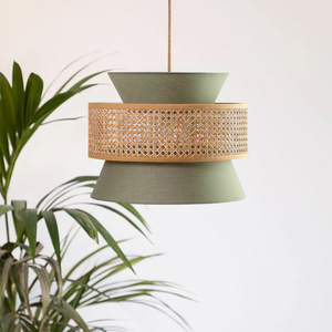 Rattan Woven Chandelier E27 Round Pendant <b>Light</b> For <b>Dining</b> Room Nordic Style Lighting Fixture - Product Image 3