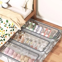 Ensemble complet d'organisation de placard et de coiffeuse Boîtes de rangement pour chaussures Miroirs en papier de soie et bureau de toilette pour maquillage Lot de 2