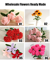 Kit de fleurs en fil de chenille, fils de chenille pastel de 8 mm extra épais pour fleurs géantes DIY et décoration intérieure