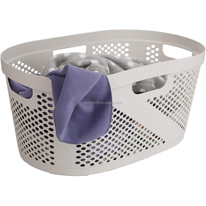 2026 paniers de rangement à linge salle de bain chambre maison ivoire <span class=keywords><strong>40</strong></span> litres panier à vêtements - Product Image 1