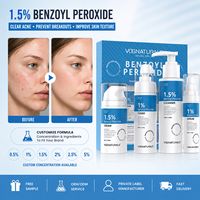 Kit de Soins Anti-Acné au Peroxyde de Benzoyle OEM, Nettoyant Moussant Anti-Acné PanOxyl 1,5% & Crème de Traitement BP 1,5% & Sérum Réparateur BP 1% Apaisant