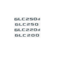 Emblème 3D en ABS chromé/noir pour Mercedes GLC X253 - GLC260/GLC300/GLC350/GLC220d/GLC350e 4MATIC Autocollant de logo de coffre