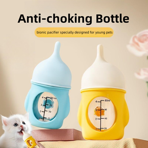 New <strong>Puppy</strong> Feeding Bottles With Anti-chocking Design Professional Feeding Nipple Anti-choking <strong>Milk</strong> Kitten Bottle for Nursing - Product Image 2