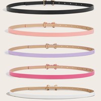 Nouvelle ceinture de mode pour femme, style rétro, en cuir verni, avec bouton-pression en alliage coloré, fine, pour jeans, pour filles, style Y2K, ceinture de taille décontractée pour usage quotidien, en stock