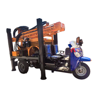 Machine de forage de puits d'eau portable Feiyang 300m, pompe diesel montée sur tricycle, équipement de forage de puits profond pour l'eau souterraine