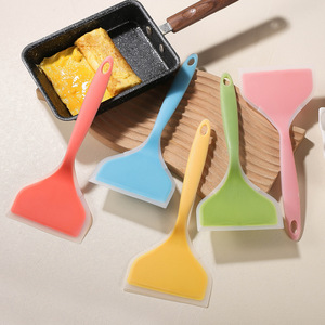 Spatule en silicone pour poêle à tamagoyaki, spatule épaisse antiadhésive pour crêpes, outil de cuisson avec poignée, options multicolores - Product Image 1