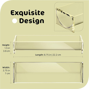 Promotion : Lot de 2 plateaux en acrylique pour biscuits, <span class=keywords><strong>présentoir</strong></span> à macarons, support de présentation pour biscuits, plateau de service pour craquelins, idéal pour la présentation alimentaire à la maison ou lors de fêtes - Product Image 2