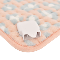 Coussin chauffant électrique en polaire corail chaud avec protection contre la surchauffe, connecteur fixe détachable, élément chauffant double hélice pour usage domestique