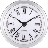 38MM Tamaño pequeño Números Artesanía Cuarzo Plata Reloj Inserta Movimiento