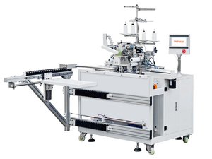 Máquina de coser industrial de cama plana TS-843 de alta velocidad para el fijado manual de cinturillas acanaladas y tejido de canalé automático - Product Image 4