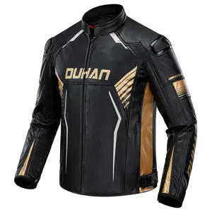 DUHAN-Chaqueta de motociclista para hombre y mujer, venta al por mayor, de cuero PU, ropa de carreras para motocicleta