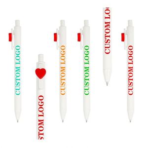 Hot-selling Love-shaped Plastic Ballpoint Pen Wholesale Creative Valentine's Day Gifts Signature Pens with Custom logo for Event - Product Image 4