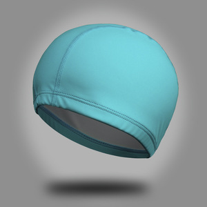 Gorro de Natación Personalizado con Logotipo, Recubrimiento de Cuero PU y Nailon, Protección para los Oídos, para Cabello Largo, Gorro de Natación Clásico Plano - Product Image 4