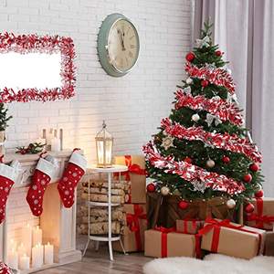 Ghirlanda di Orpelli Natalizi in <span class=keywords><strong>PET</strong></span> Multicolore Opzionale, Decorazione per Albero di Natale, Fornitore di Decorazioni per Feste e Matrimoni - Product Image 4