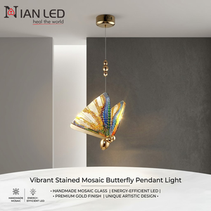 Lampada a Sospensione Moderna per Hotel, <span class=keywords><strong>Lampadario</strong></span> Decorativo a Farfalla in Acrilico per Camera da Letto - Product Image 1