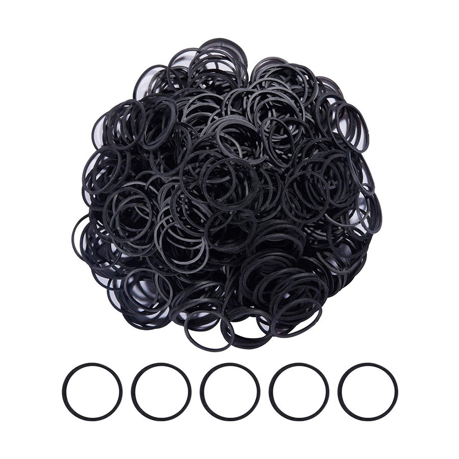 Mini Black Elastic Rubber Band Soft Elastic Hair Rubberbands for Kids Headband Hair Band Accessories