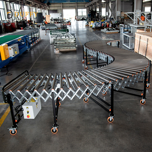 Giá tốt nhất siêu nhiệm vụ nặng nề trở lại thép không gỉ Powered Thiết kế chuỗi Telescopic đường cong dòng chuyển con lăn băng tải - Product Image 4