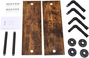 <span class=keywords><strong>2</strong></span> طبقة الصناعية حامل الأنابيب ، جدار رف ، دعامة معدنية تخزين رف الجدار لغرفة النوم ، المطبخ ، المعيشة - Product Image 5