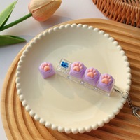 Wholesale Plastic Mini Cat Paw Mechanical Keyboard Fidget Toy Clicky Stress Relief Keychain for Kids and Adults